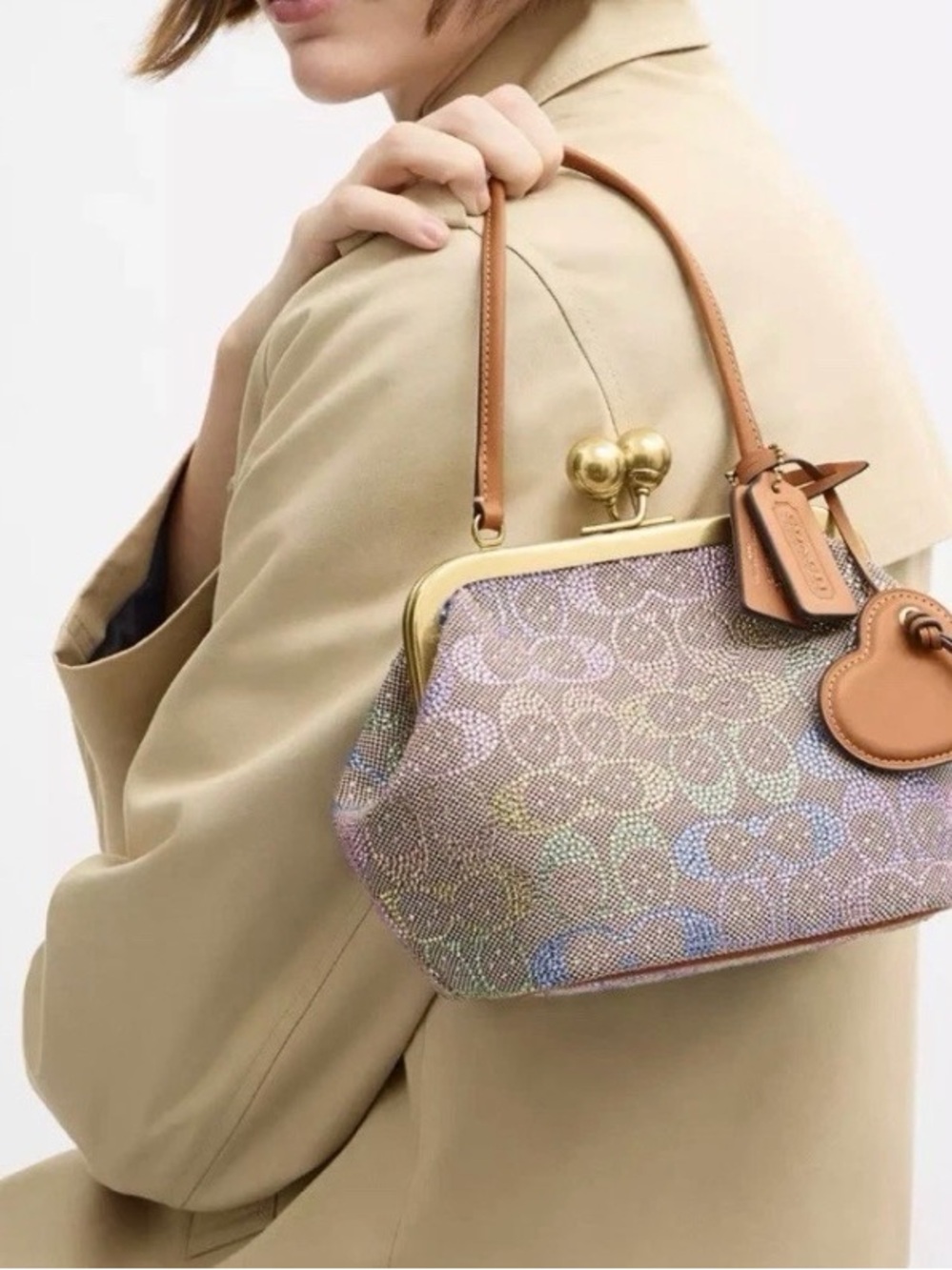 Coach Rainbow Crystal Kisslock Bag BNWT - Picture 10 of 12